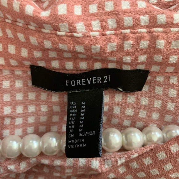 Forever 21 Mauve Checkered Print Crop Top - Picture 5 of 5